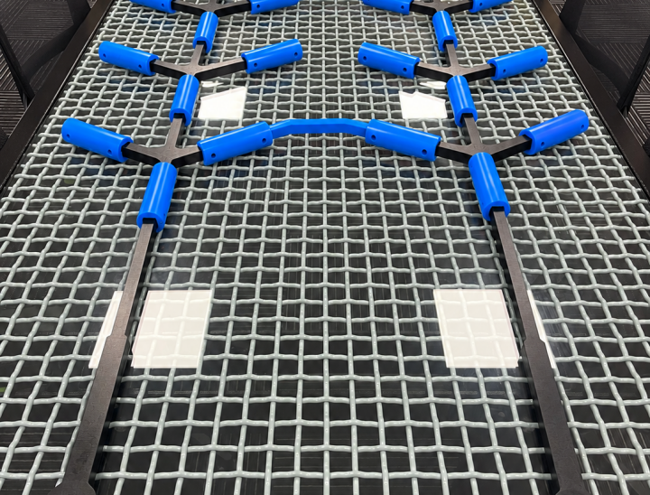 Blue Modular Fixture on Conference Table